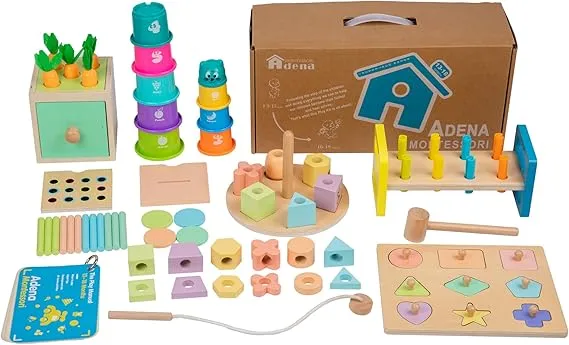 Adena Montessori Play Kits Montessori Toys for Toddlers (13–18 Months)