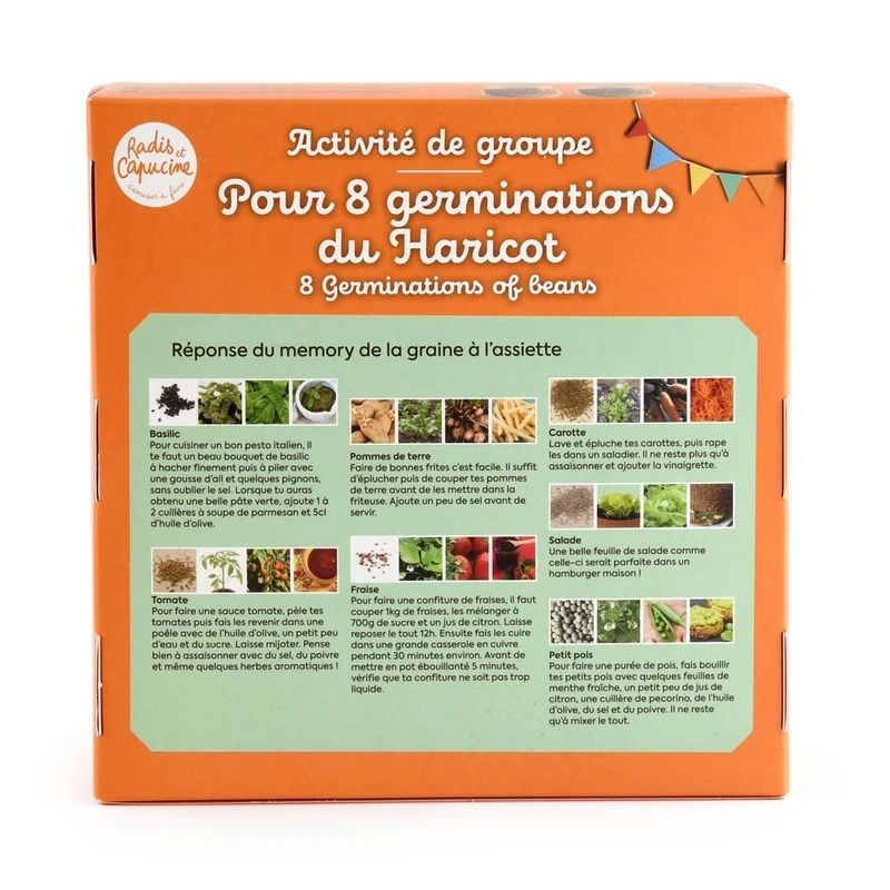Kit Germination du Haricot – Activité Anniversaire Nature pour 8 Enfants | Made in France