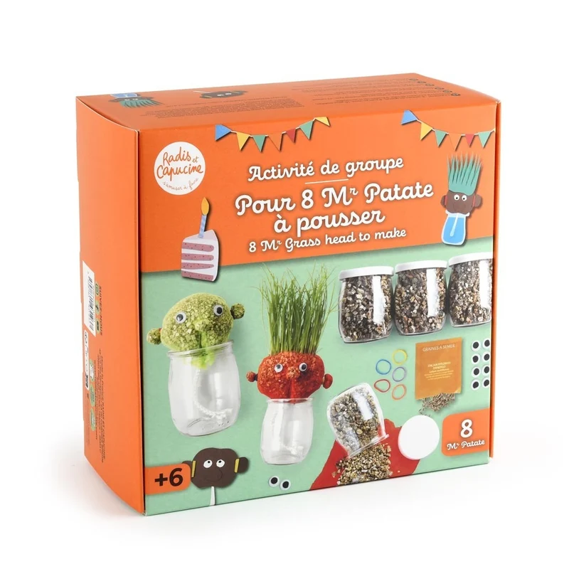 Kit Créatif Monsieur Patate – 8 Têtes à Faire Pousser | Activité Anniversaire Enfant