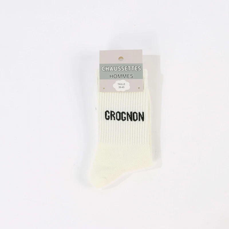 Chaussettes à message GROGNON – Humour & Confort (39/45)