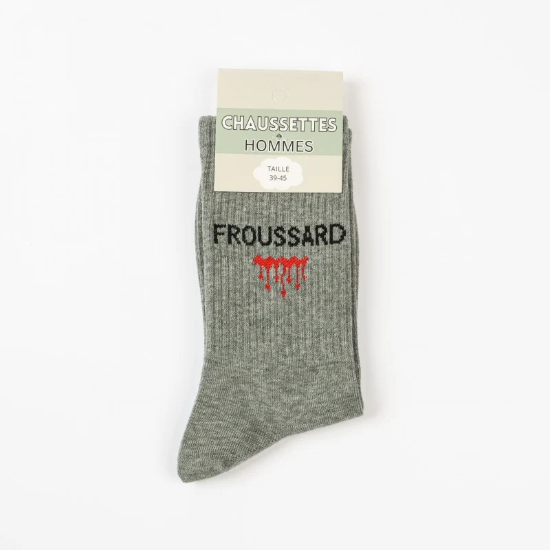 Chaussettes à message “FROUSSARD” – Cadeau drôle & confort 39/45