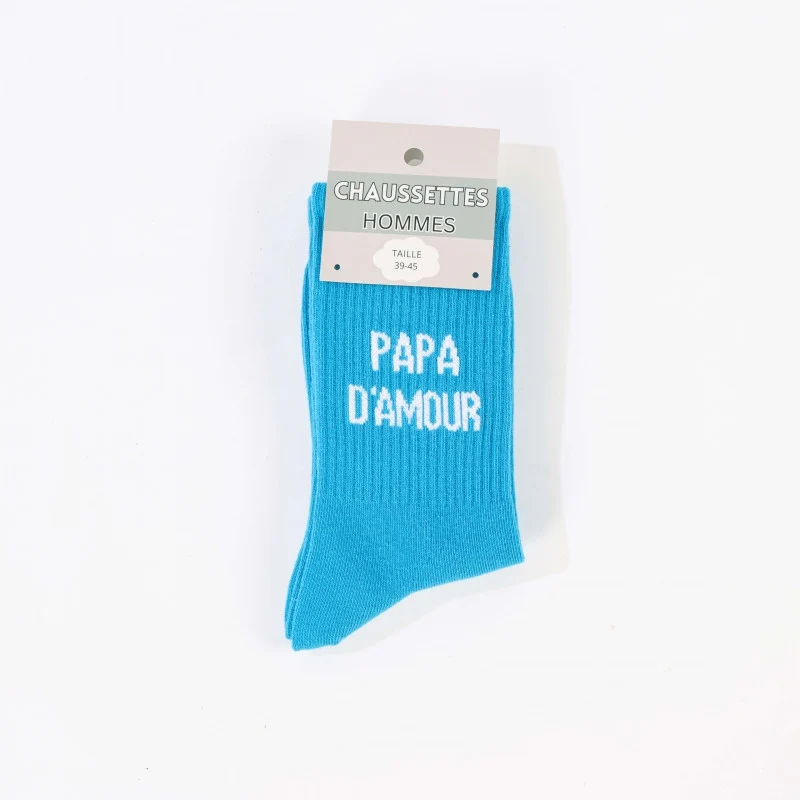 Chaussettes Homme “Papa d’Amour” – Idée Cadeau Papa (39-45)