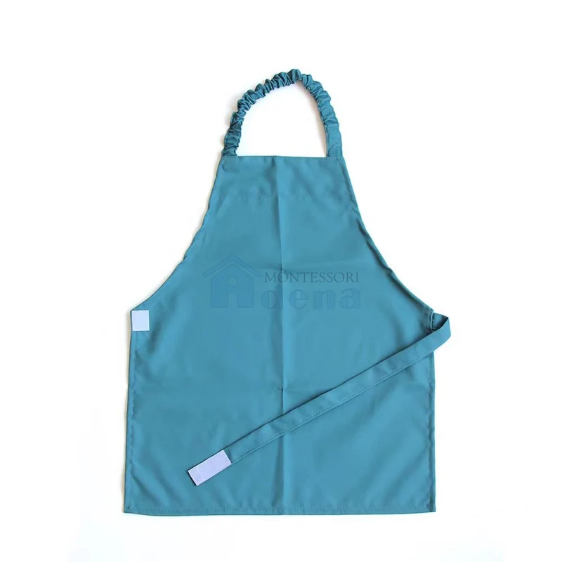 Kid Easy-Fasten Water-Resistant Apron with Silicon Pad -Morandi Blue