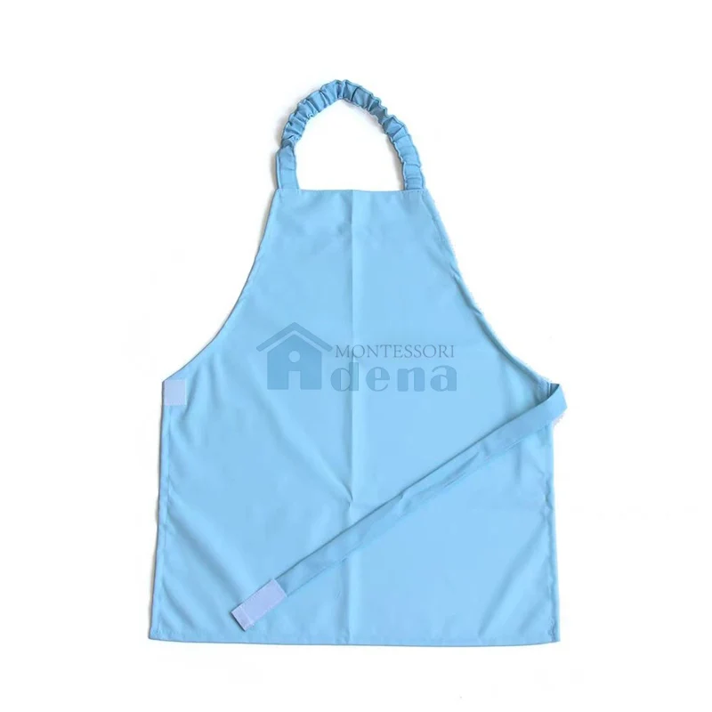 Kid Easy-Fasten Water-Resistant Apron with Silicon Pad -Morandi Blue
