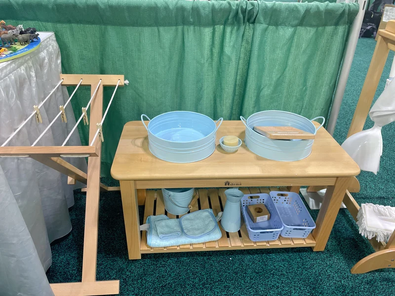 Adena Montessori Practical Life Materials Wooden Clothes Drying Rack