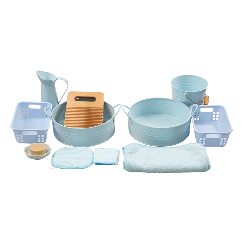 Adena Montessori Practical Life Materials Metal Kettle -Blue