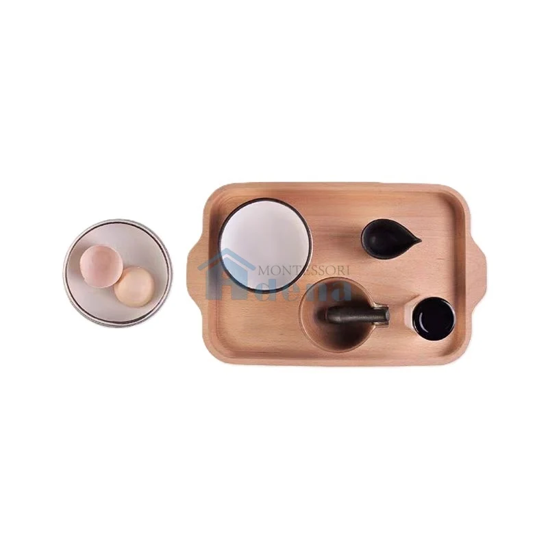 Adena Montessori Practical Life Materials Crushing Egg Shell Activity With Tray