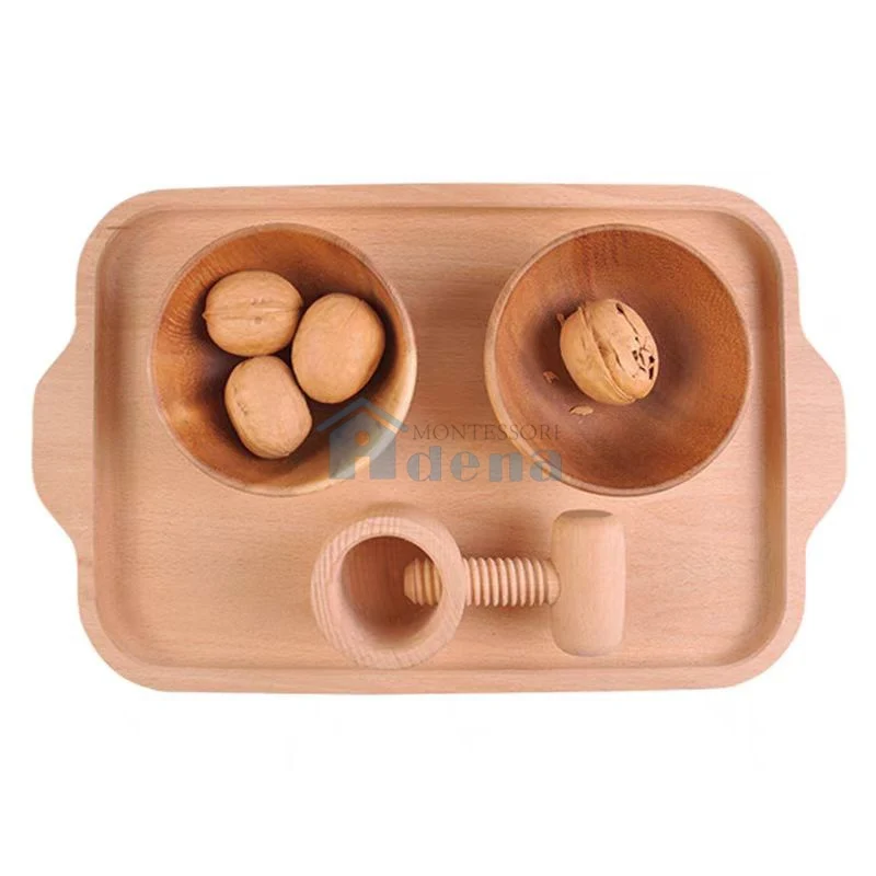 Adena Montessori Practical Life Materials Peeling Walnuts Activity With Tray