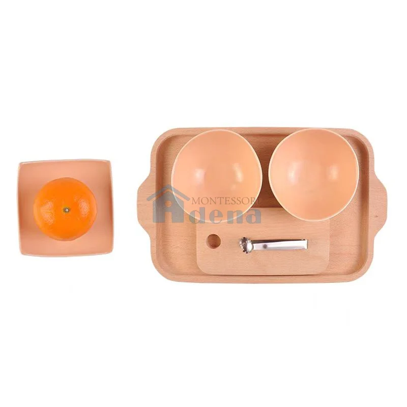 Adena Montessori Practical Life Materials Peeling Mandarin Oranges Activity With Tray