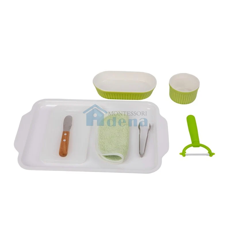 Adena Montessori Practical Life Activity Peeling & Cutting Vegetables: Cucumber