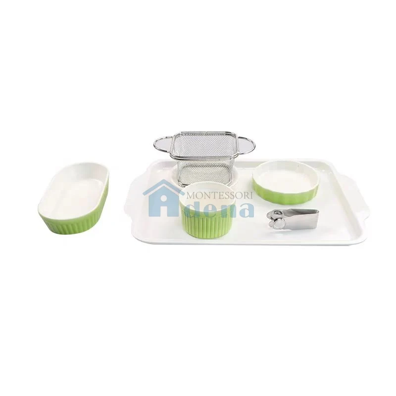 Adena Montessori Practical Life Activity Washing Vegetables/Fruits Classroom Activity set