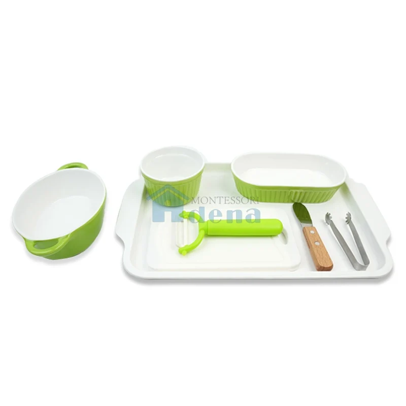 Adena Montessori Practical Life Materials Peeling & Cutting Vegetables: Cucumber