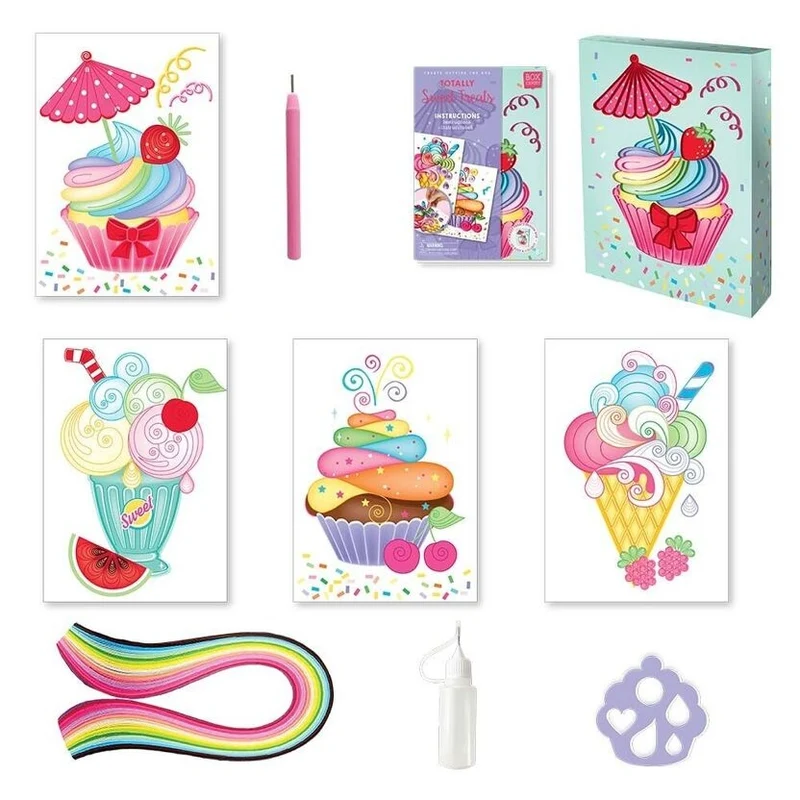 Coffret Quilling Sweet Treats BOX CANDIY® – Kit Créatif Papier Gourmand Enfant dès 6 ans