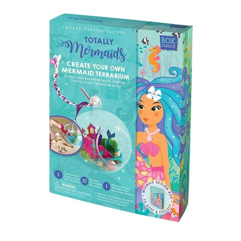 Coffret Terrarium Sirène BOX CANDIY® – Kit Créatif Enfant Univers Marin dès 6 ans