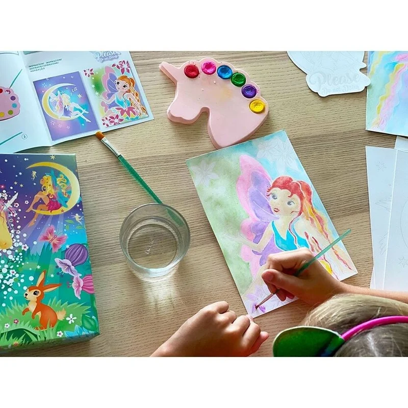 Coffret Aquarelle Forêt Magique BOX CANDIY® – Kit Créatif Enfant Licorne & Fées dès 6 ans