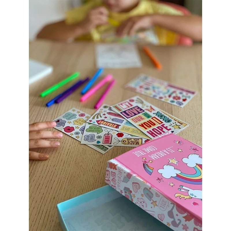 Kit Créatif Cartes Postales Enfant BOX CANDIY® Totally Friends – Coffret DIY Messages & Dessins Dès 6 Ans