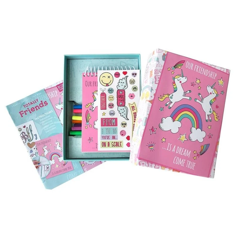 Kit Créatif Cartes Postales Enfant BOX CANDIY® Totally Friends – Coffret DIY Messages & Dessins Dès 6 Ans