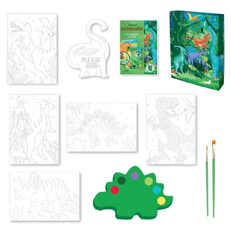 Kit Aquarelle Enfant Dinosaures BOX CANDIY® – Coffret Créatif Peinture Préhistorique Dès 6 Ans