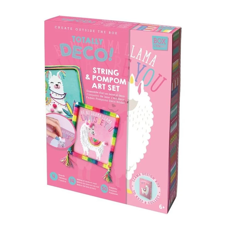 Kit Créatif Laine & Pompons Enfant BOX CANDIY Totally Deco – Coffret DIY Lama Coloré