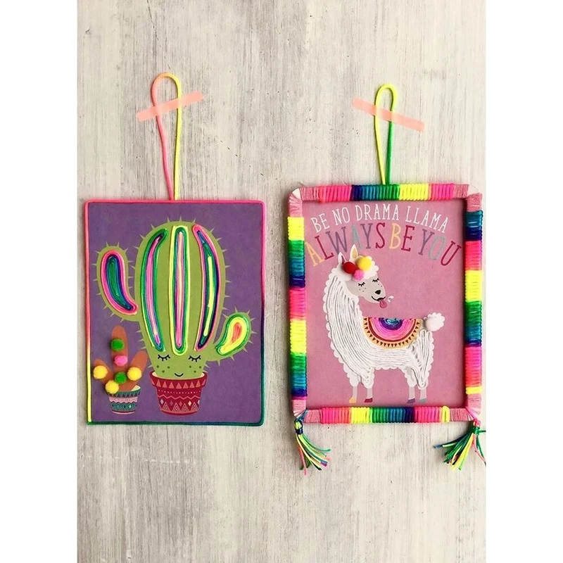 Kit Créatif Laine & Pompons Enfant BOX CANDIY Totally Deco – Coffret DIY Lama Coloré