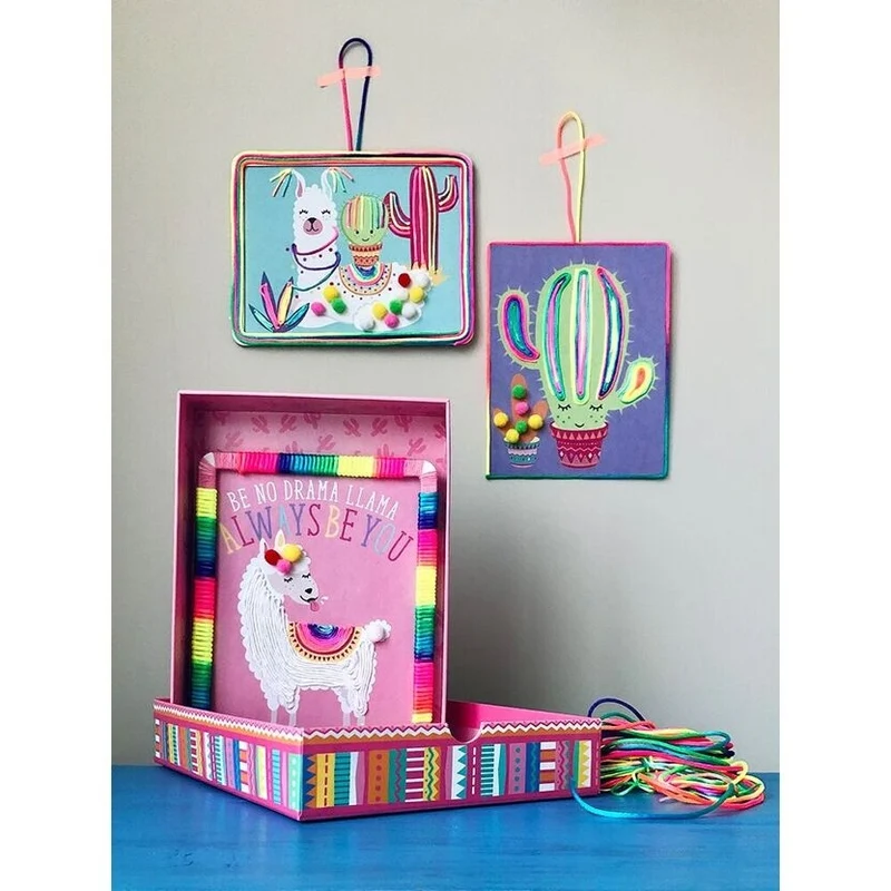 Kit Créatif Laine & Pompons Enfant BOX CANDIY Totally Deco – Coffret DIY Lama Coloré