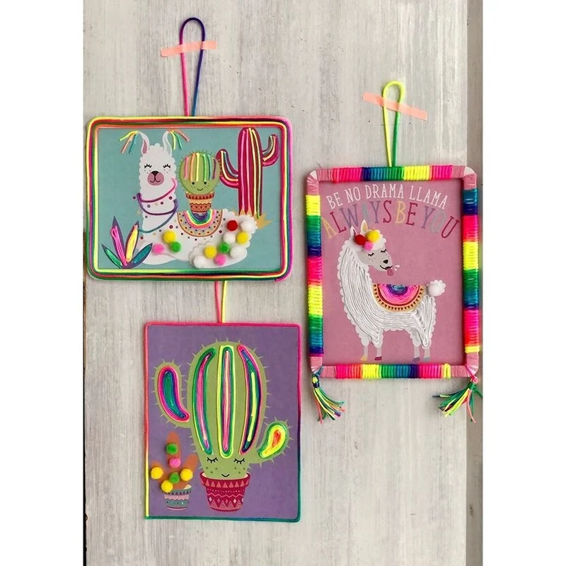 Kit Créatif Laine & Pompons Enfant BOX CANDIY Totally Deco – Coffret DIY Lama Coloré