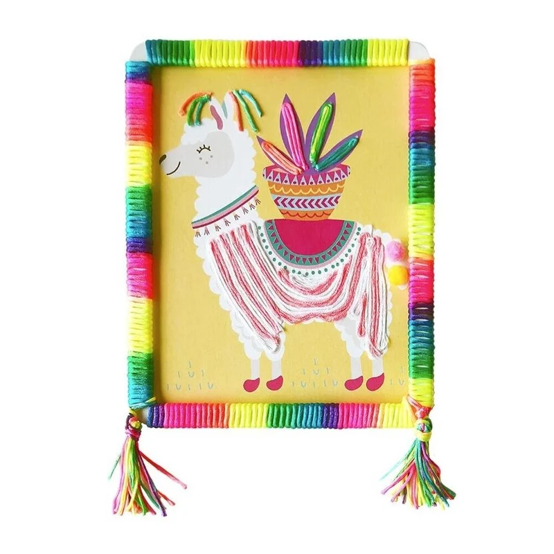 Kit Créatif Laine & Pompons Enfant BOX CANDIY Totally Deco – Coffret DIY Lama Coloré