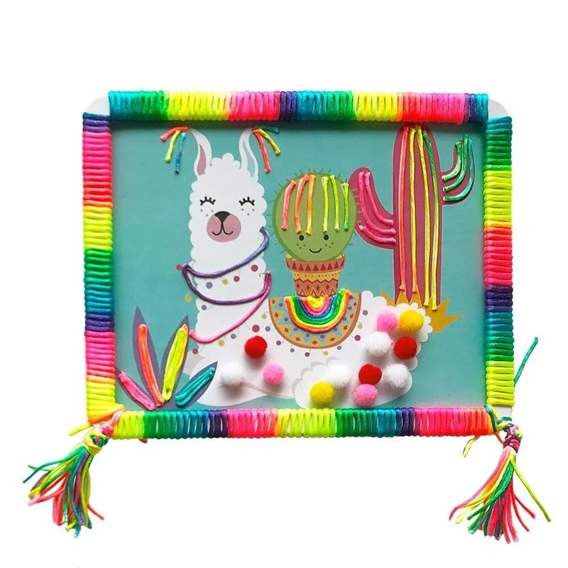 Kit Créatif Laine & Pompons Enfant BOX CANDIY Totally Deco – Coffret DIY Lama Coloré