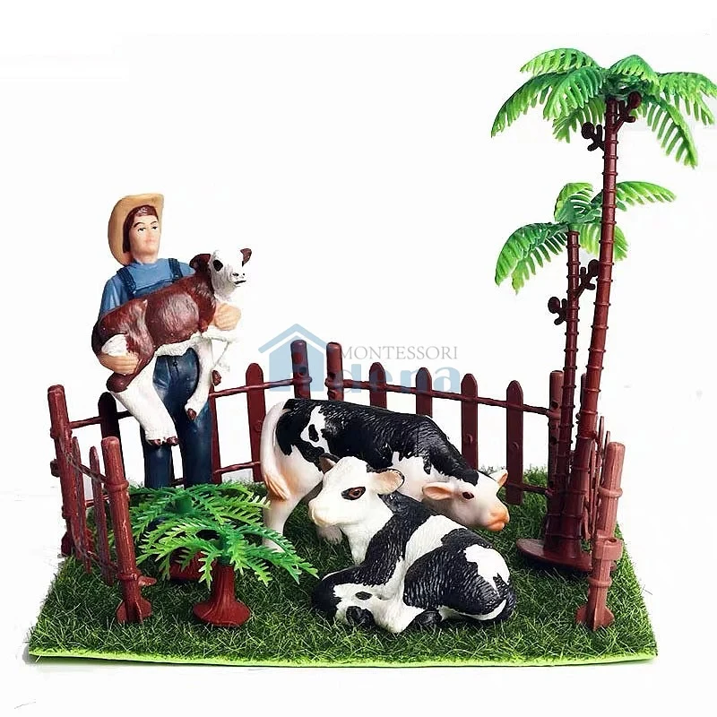 Adena Montessori Educational Materials Breeder + Cow Set Classroom activity set