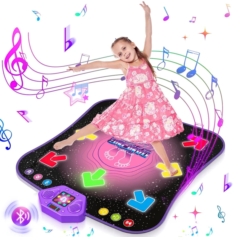 Tapis de danse Bluetooth lumineux à LED pour enfants – Tapis de danse musical sans fil