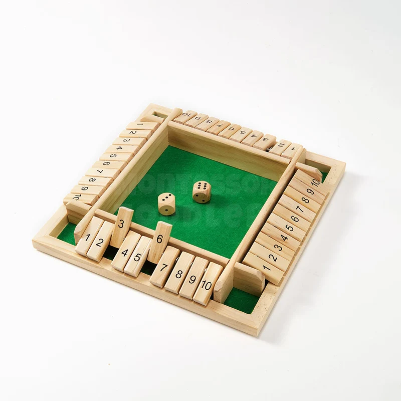 Shut the Box – Jeu de Dés en Bois Montessori | Calcul & Stratégie dès 3 ans