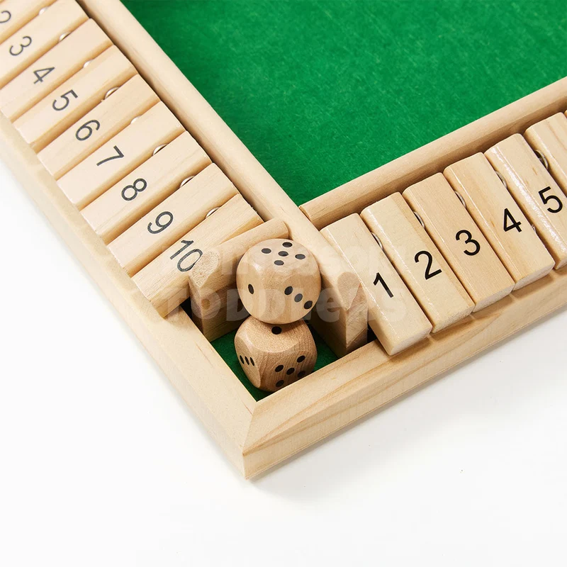Shut the Box – Jeu de Dés en Bois Montessori | Calcul & Stratégie dès 3 ans