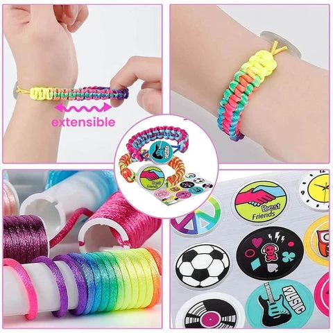 Kit de tressage de bracelets pour enfants – Activité manuelle de création de bijoux pour enfants