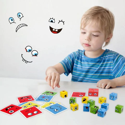 Cube Tangram Montessori – Jeu de réflexion éducatif pour enfants