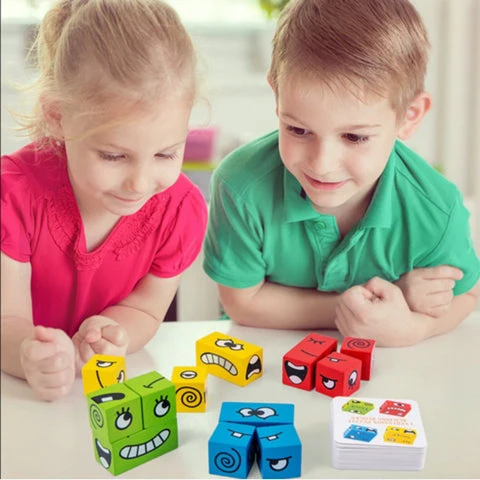 Cube Tangram Montessori – Jeu de réflexion éducatif pour enfants