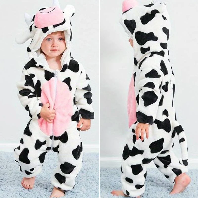 Pyjama à capuche pour animaux – Combinaison en peluche douce pour enfants et adultes