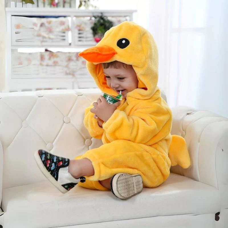 Pyjama à capuche pour animaux – Combinaison en peluche douce pour enfants et adultes