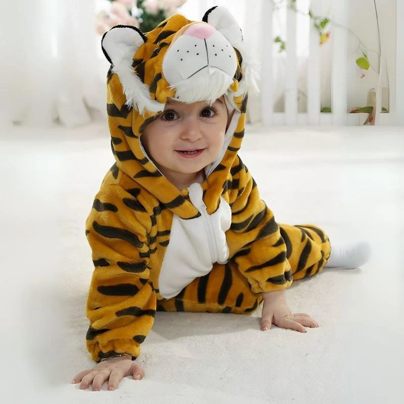 Pyjama à capuche pour animaux – Combinaison en peluche douce pour enfants et adultes