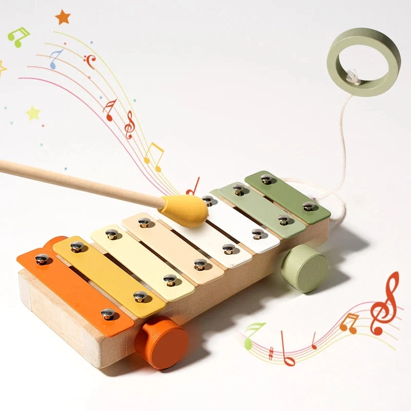 Coffret 7 Instruments de Musique Montessori en Bois – Éveil Musical & Sensoriel (1–3 ans)