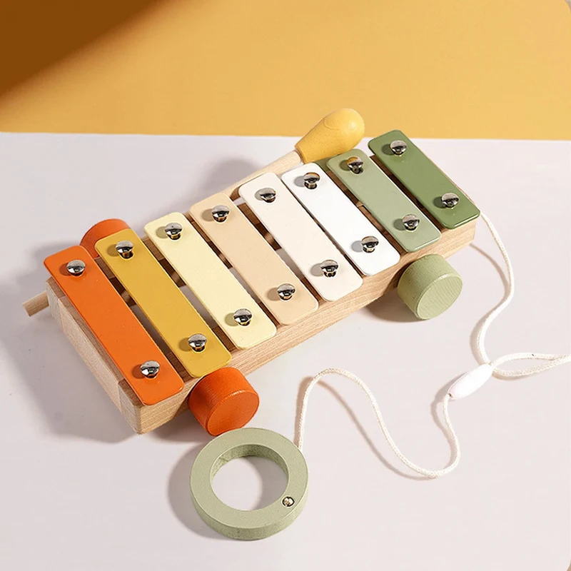 Coffret 7 Instruments de Musique Montessori en Bois – Éveil Musical & Sensoriel (1–3 ans)