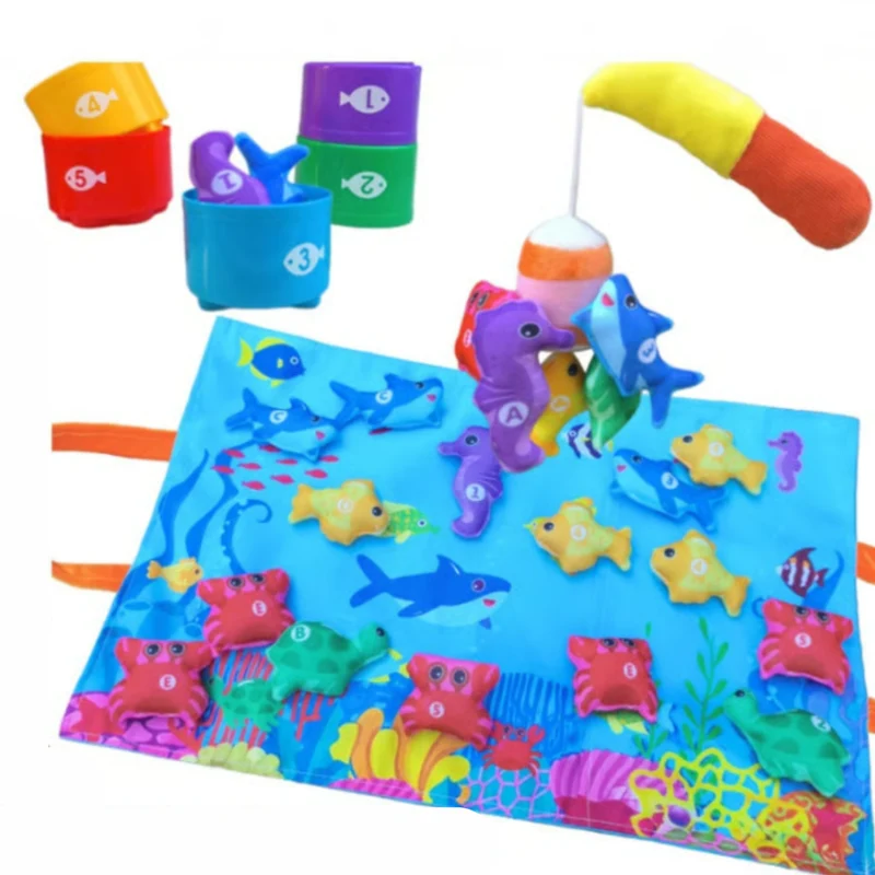 Jeu de pêche magnétique Montessori pour tout-petits – Jouet éducatif pour garçons et filles de 1 à 3 ans