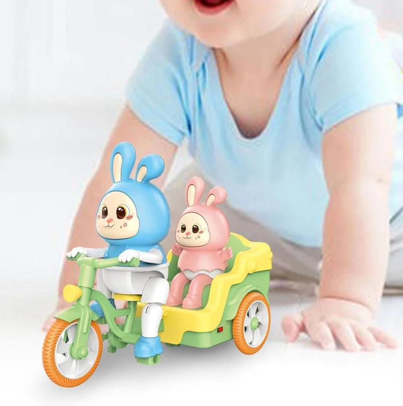 Tricycle électrique pour enfants avec musique et lumières – Vélo-jouet à enfourcher pour les tout-petits
