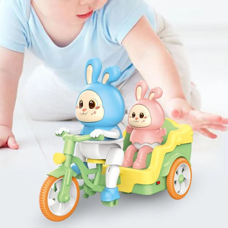 Tricycle électrique pour enfants avec musique et lumières – Vélo-jouet à enfourcher pour les tout-petits