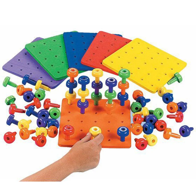 Jeu de planches en bois Montessori pour tout-petits – Jouet d'apprentissage de la motricité fine