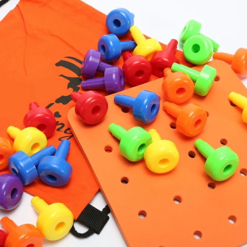 Jeu de planches en bois Montessori pour tout-petits – Jouet d'apprentissage de la motricité fine