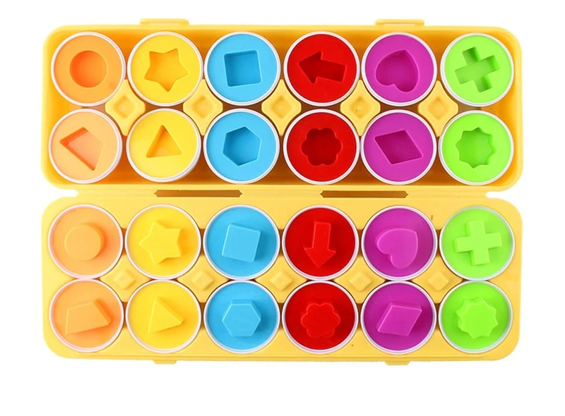 Œufs géométriques Montessori – Jouet éducatif d'association de formes pour les tout-petits et l'apprentissage préscolaire