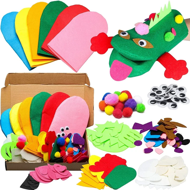 Kit Marionnettes en Feutrine à Fabriquer – Activité Créative DIY pour Enfants dès 3 ans