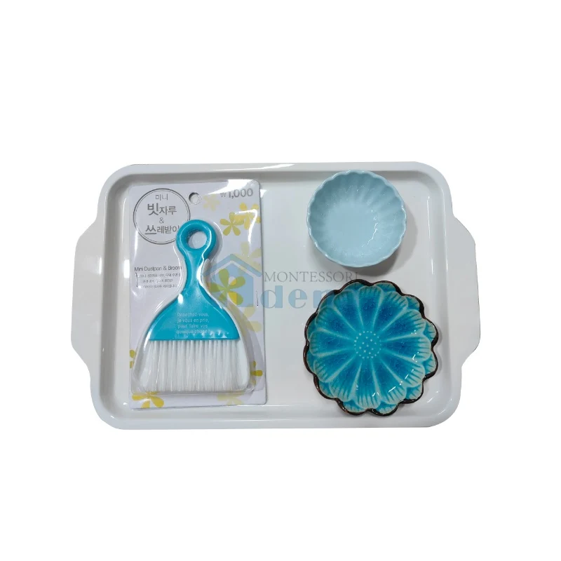 Adena Montessori Practical Life Materials Sweeping the Table Classroom activity set