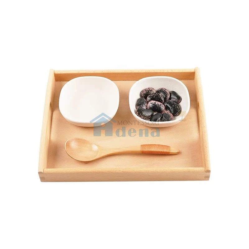 Adena Montessori Practical Life Materials Spoon Activity - wooden spoon