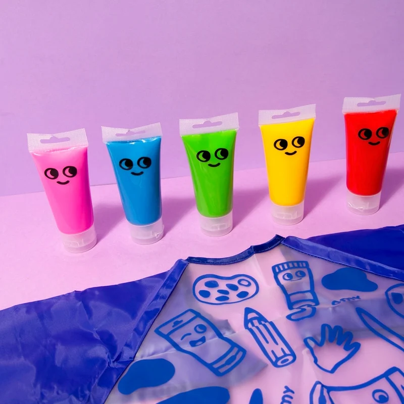 OMY – Box peinture à doigts + tablier – Kit créatif bébé dès 18 mois